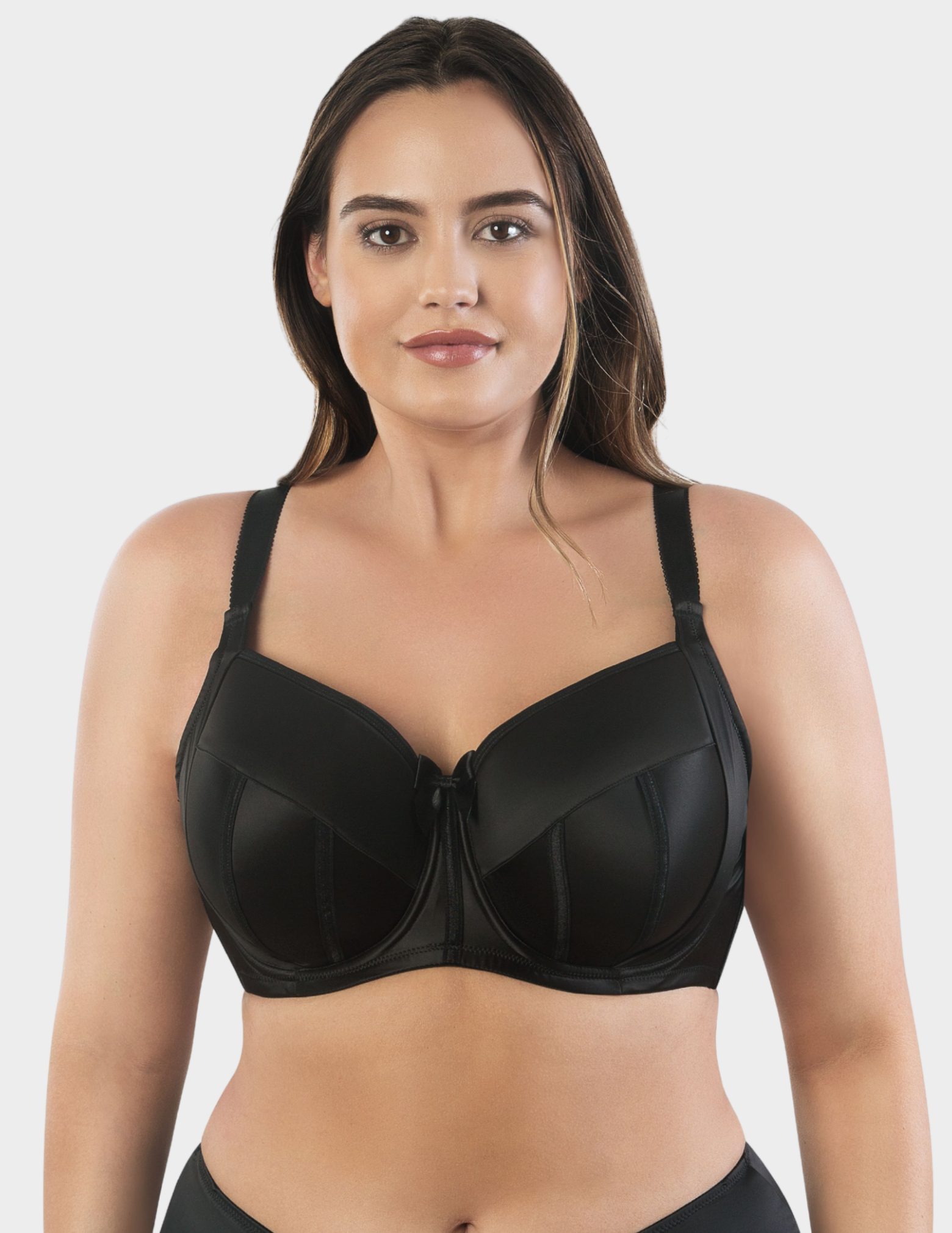 Front view of a model wearing Parfait Charlotte bra in Black