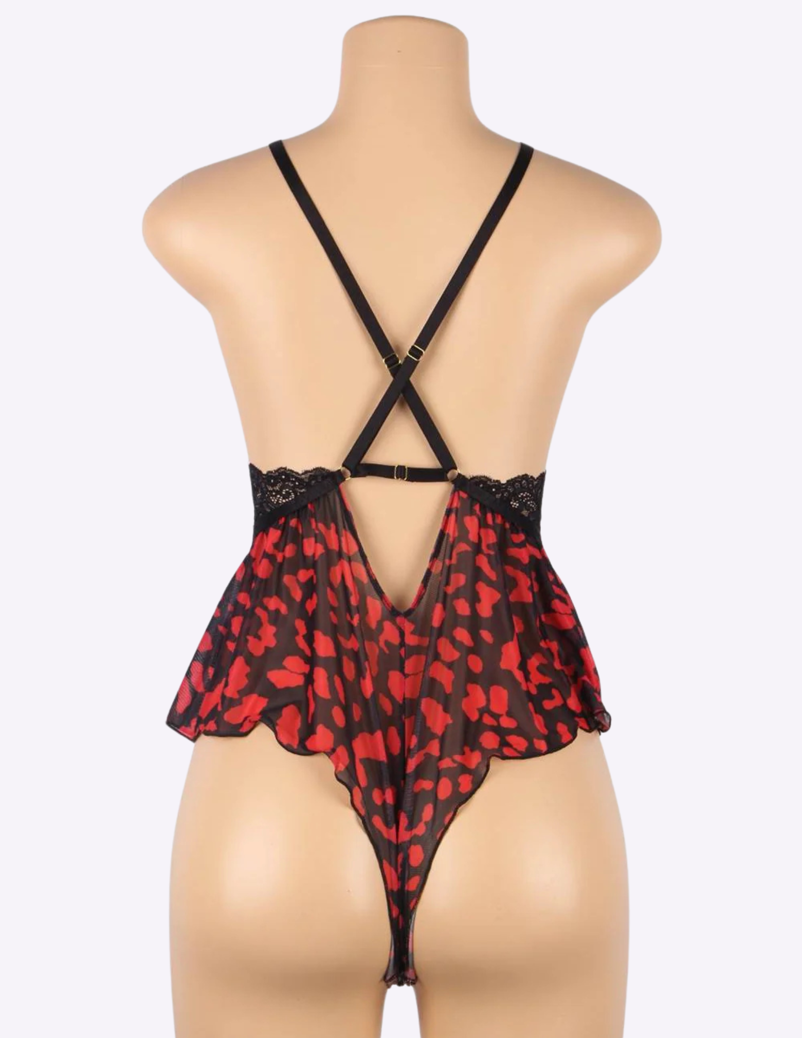 Floral Plunge Neck Teddy