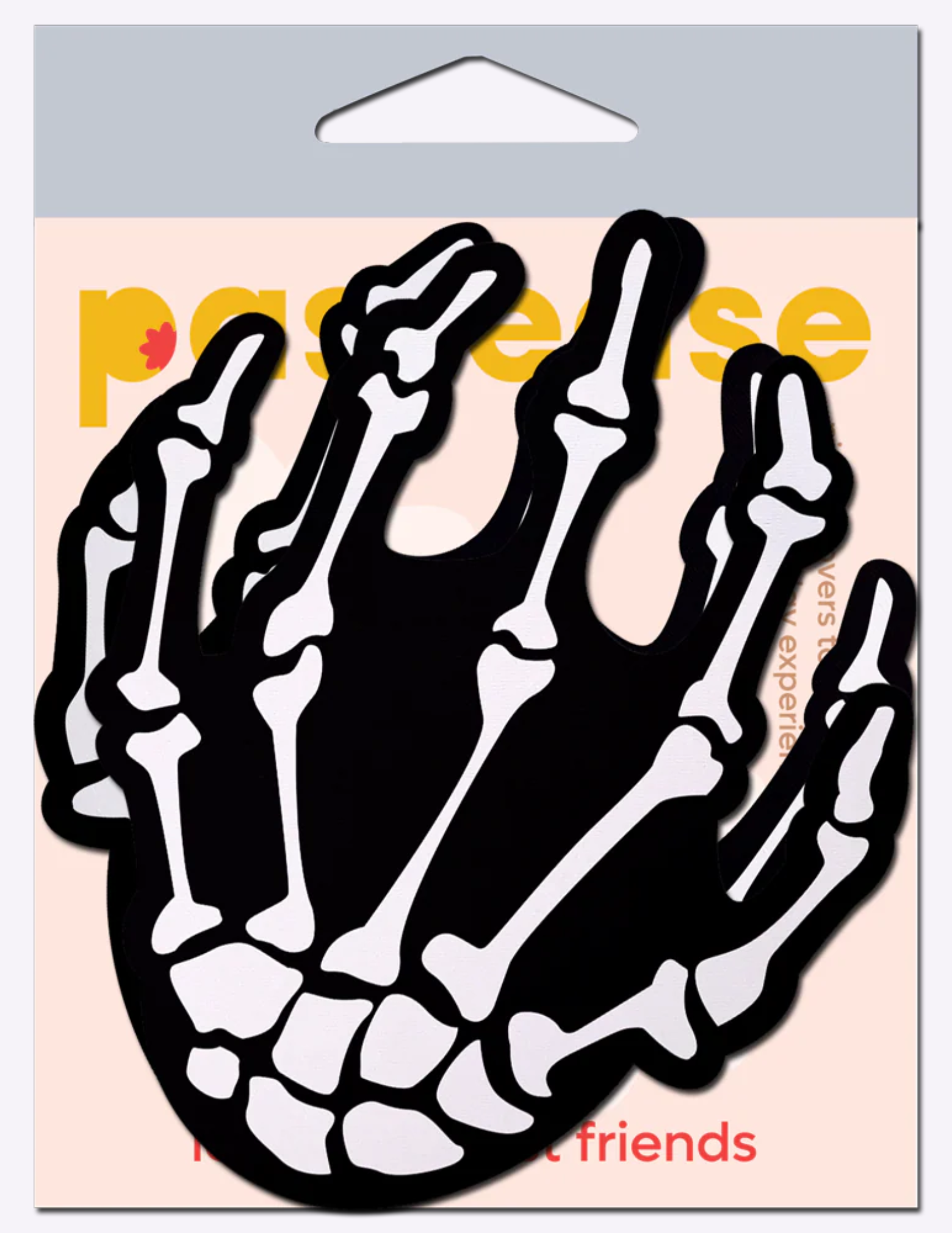 White Boney Skeleton Hands Nipple Covers