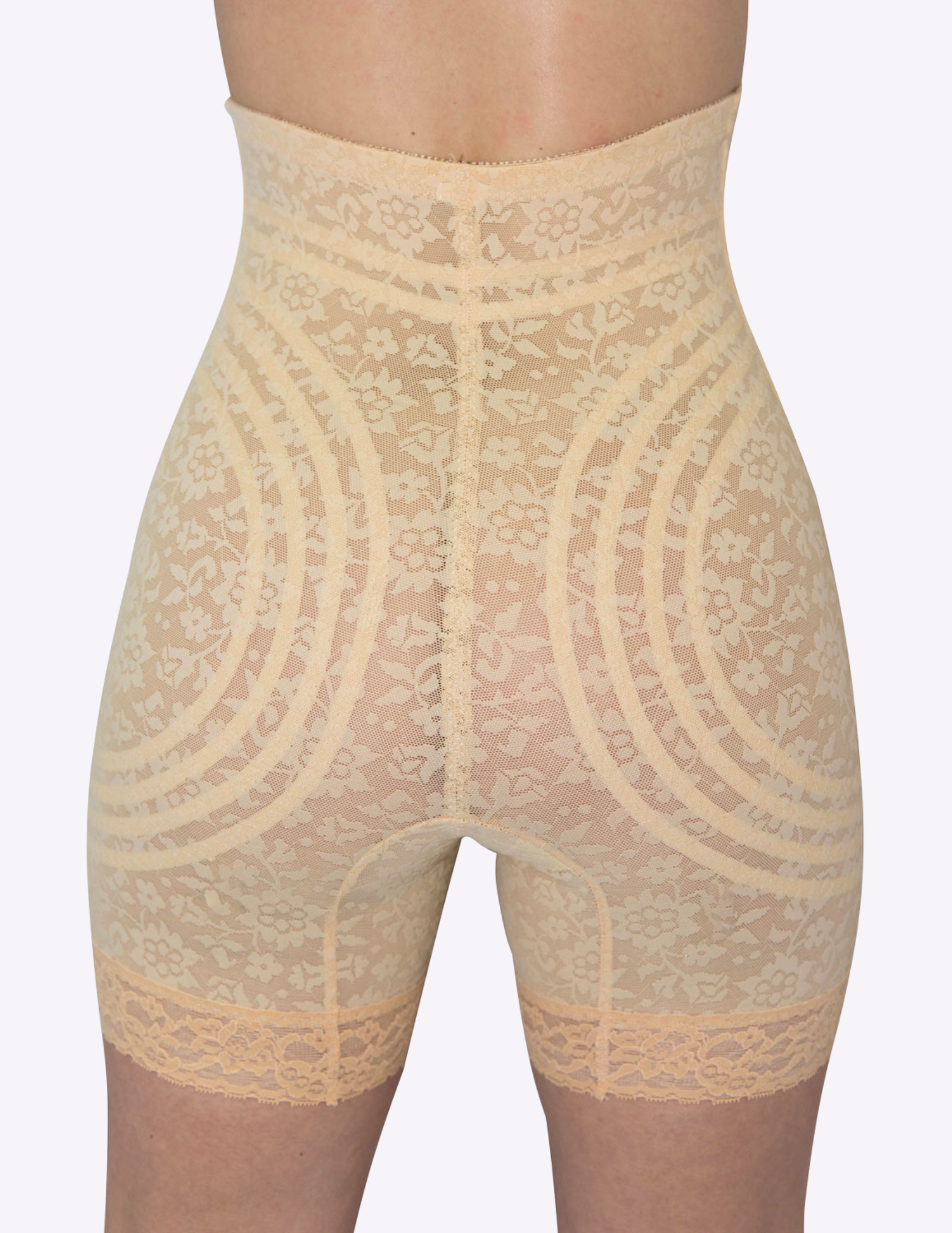 Back view of model wearing Rago Lacette 6207 in beige