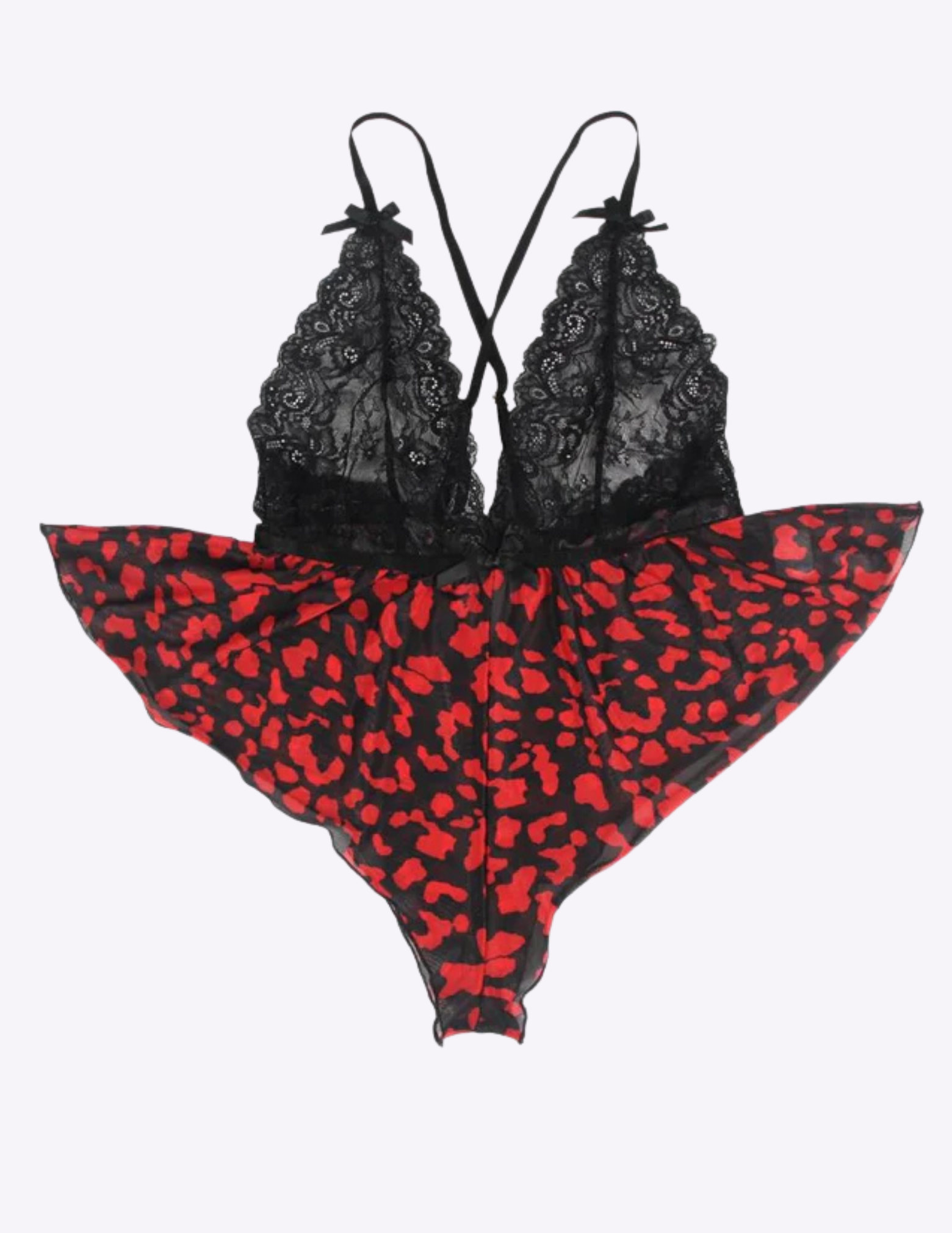 Floral Plunge Neck Teddy