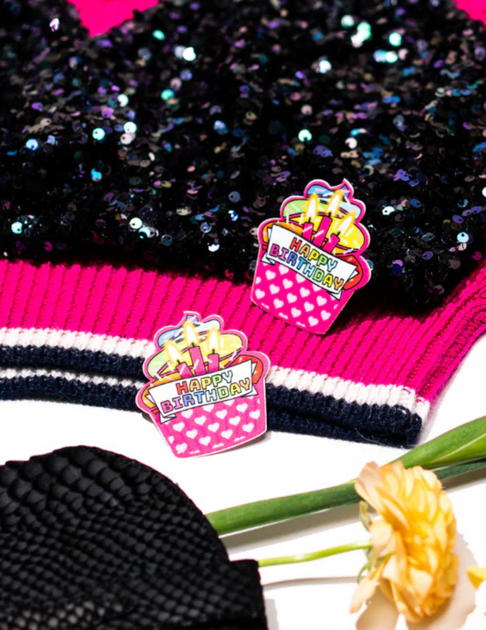 Cupcake Happy Birthday Nipple Covers