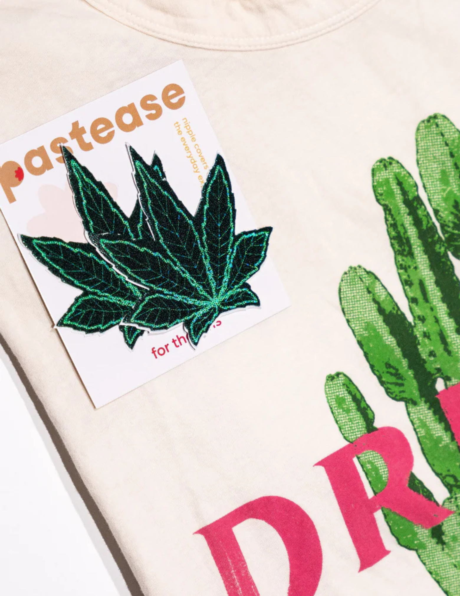 Indica Pot Leaf Glitter Green Nipple Covers