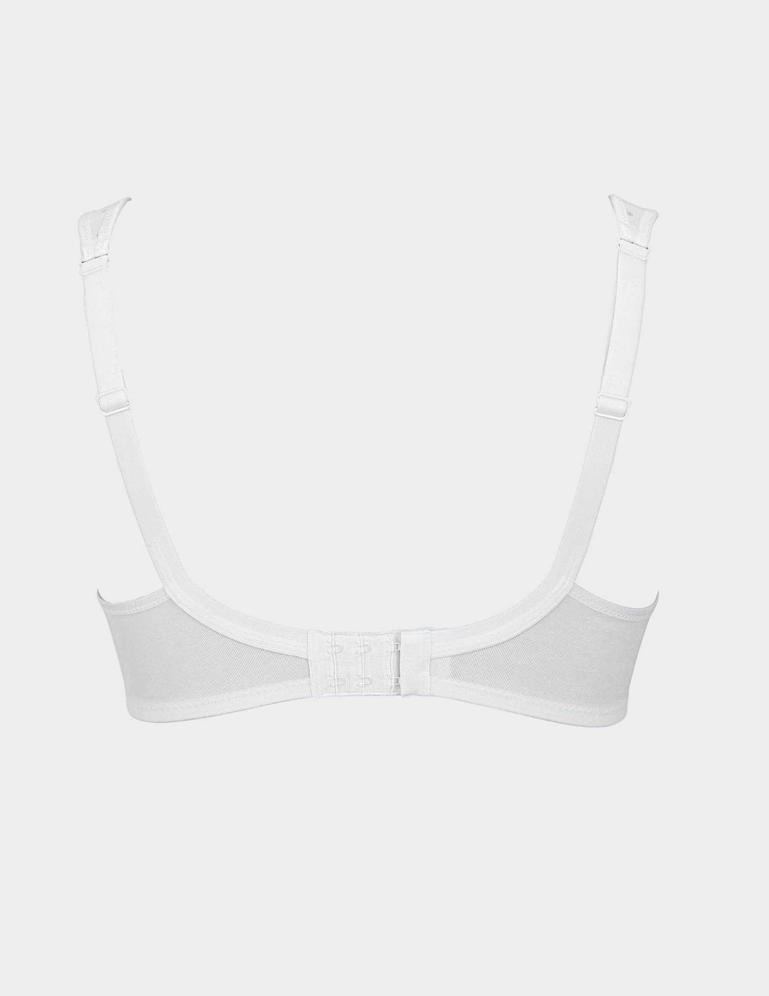 Back view of Miss Cotton nursing bra in pearl white