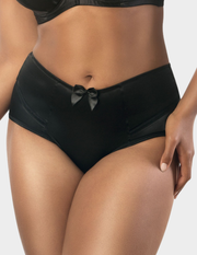 Front view of a model wearing Parfait Charlotte brief in Black