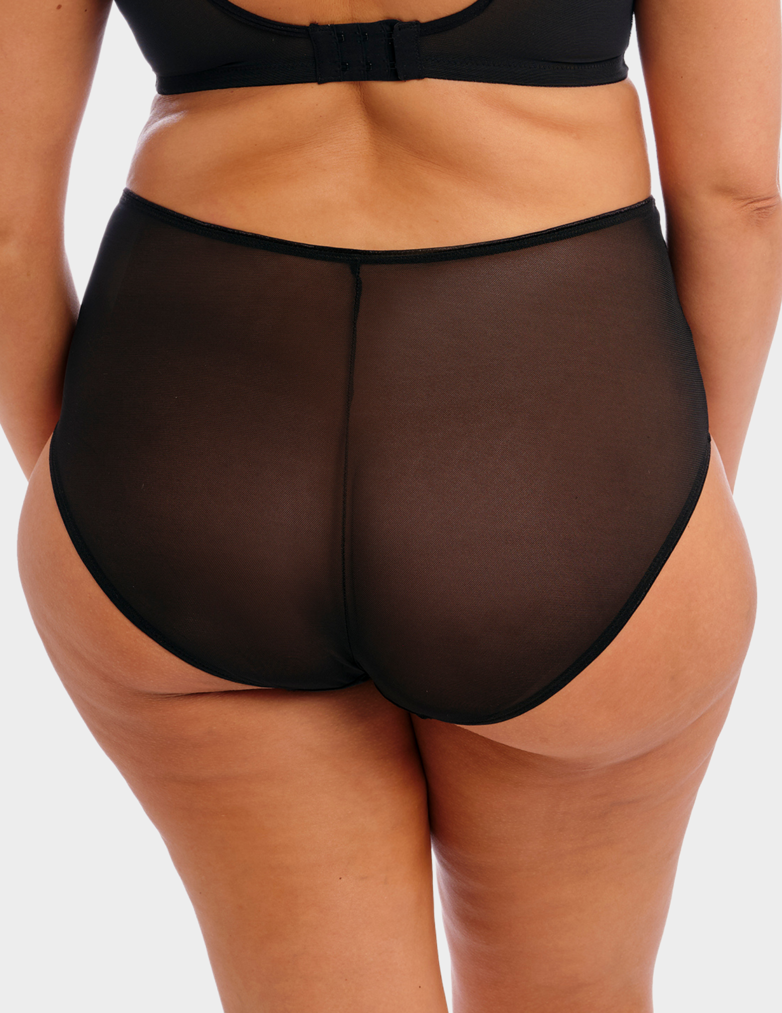 Back view of a model wearing Elomi Matilda brief in black