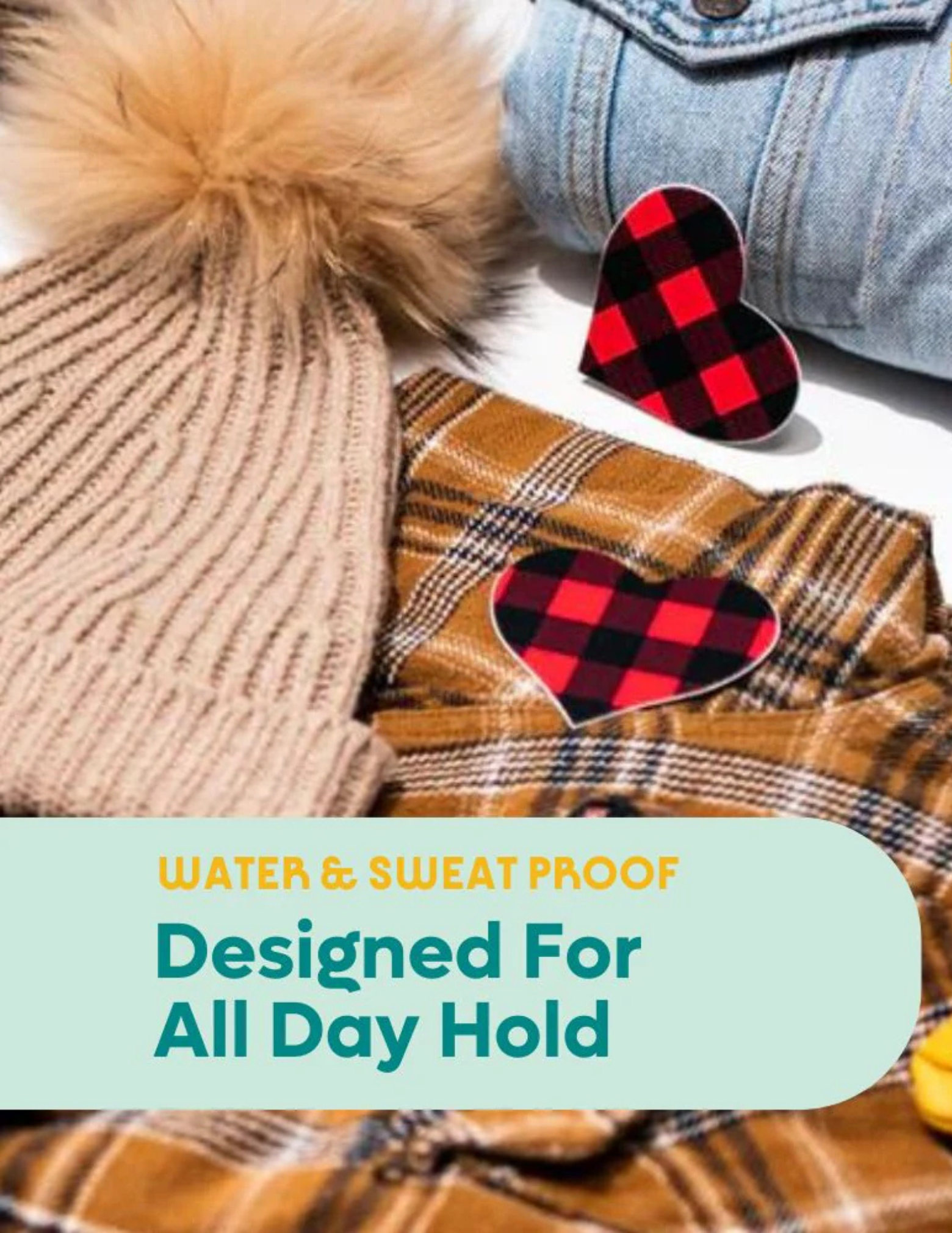 Buffalo Plaid Red Heart Nipple Covers