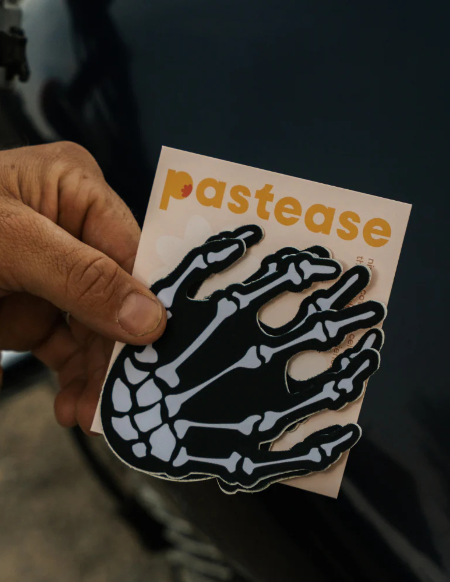 White Boney Skeleton Hands Nipple Covers