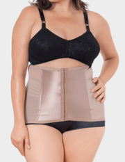 Front view of plus-size model wearing RAGO Style 821 in Mocha