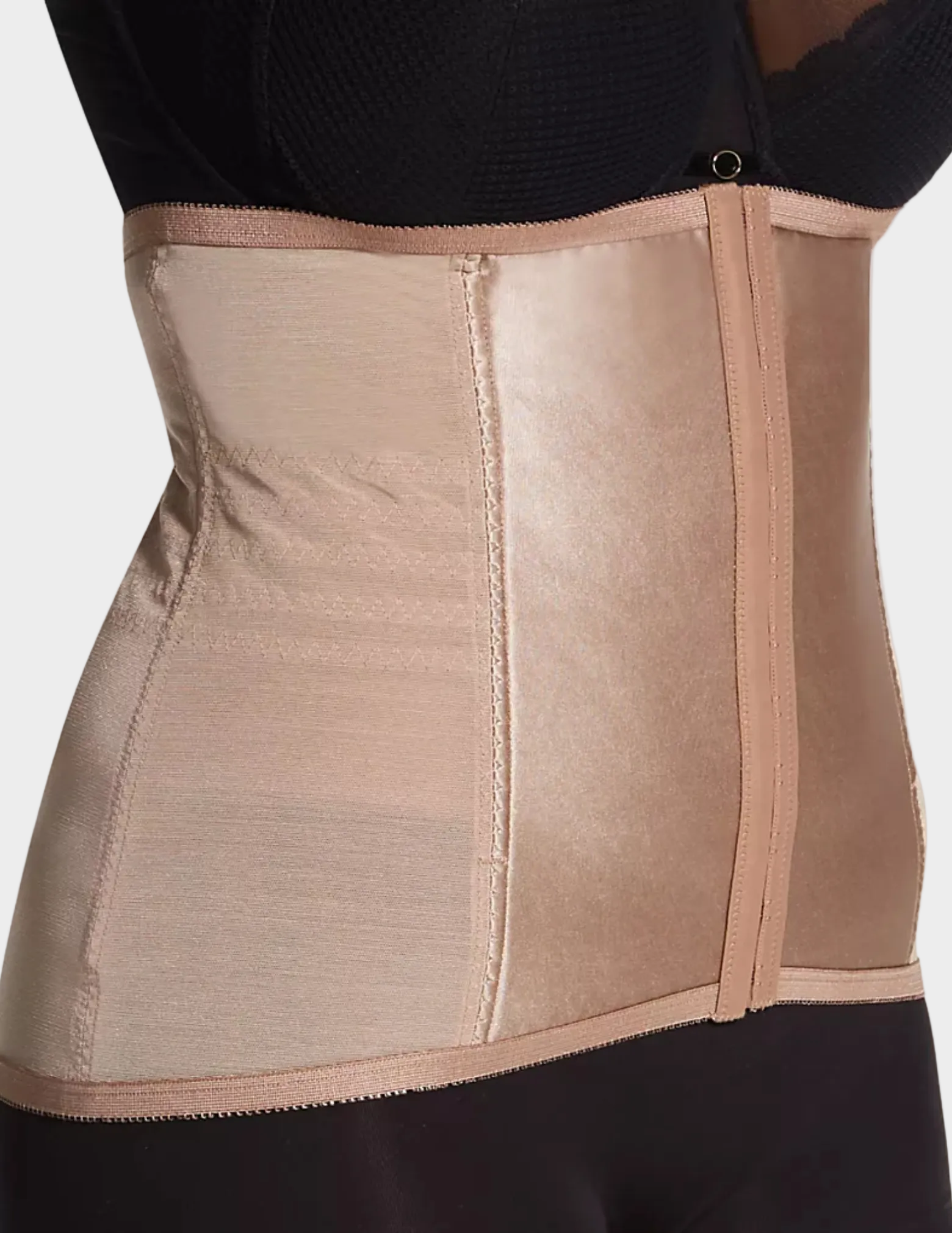 Close up side view of model wearing RAGO Style 821 in Mocha