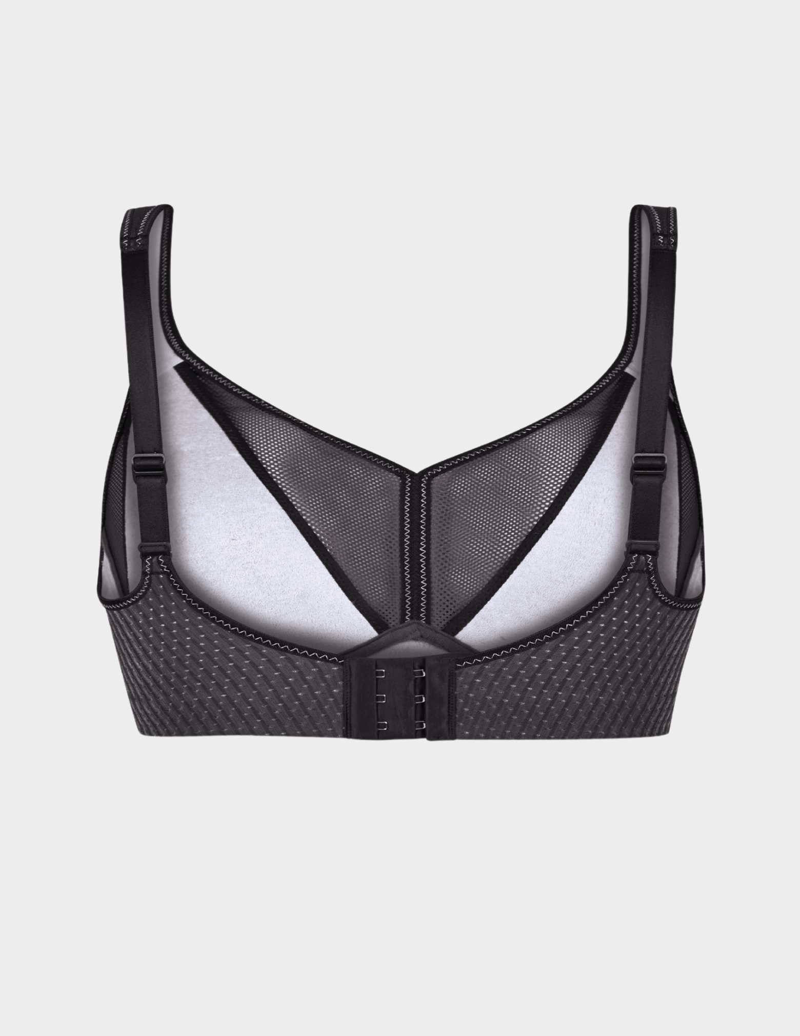 Back view of Anita Air Control sports bra in color Anthracite