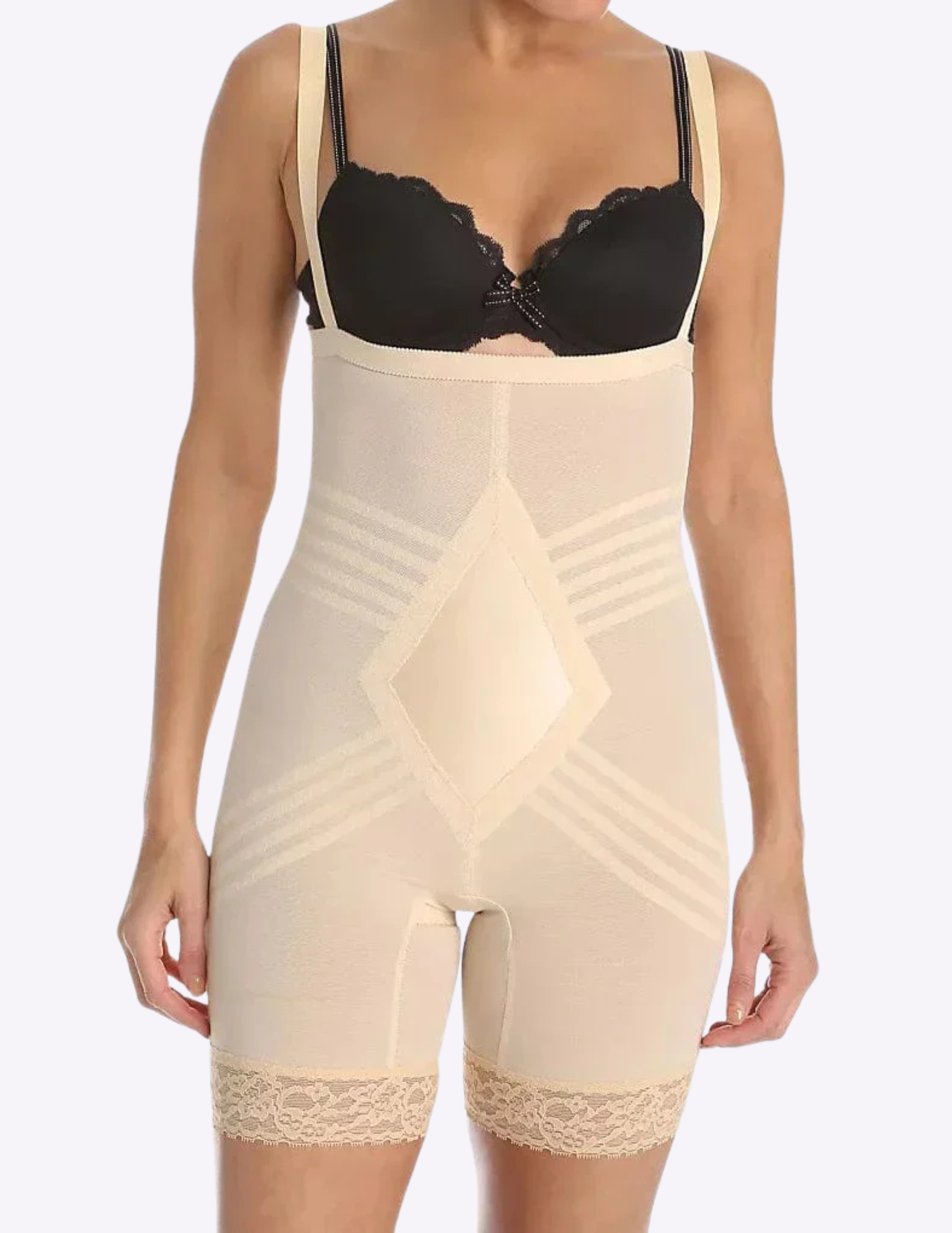 front view of model wearing RAGO Style 9070 in Beige