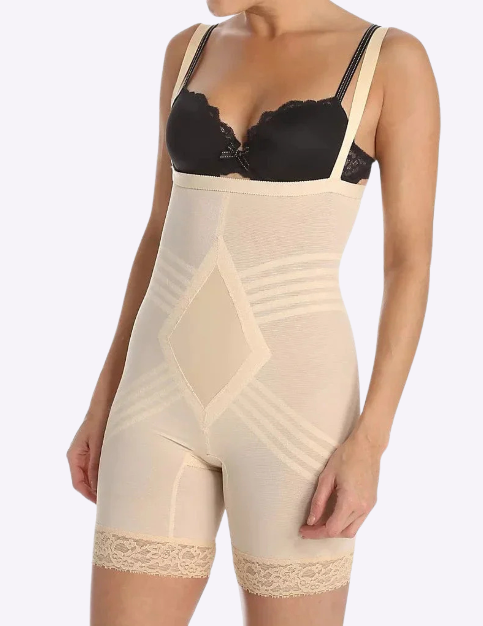 side view of model wearing RAGO Style 9070 in Beige