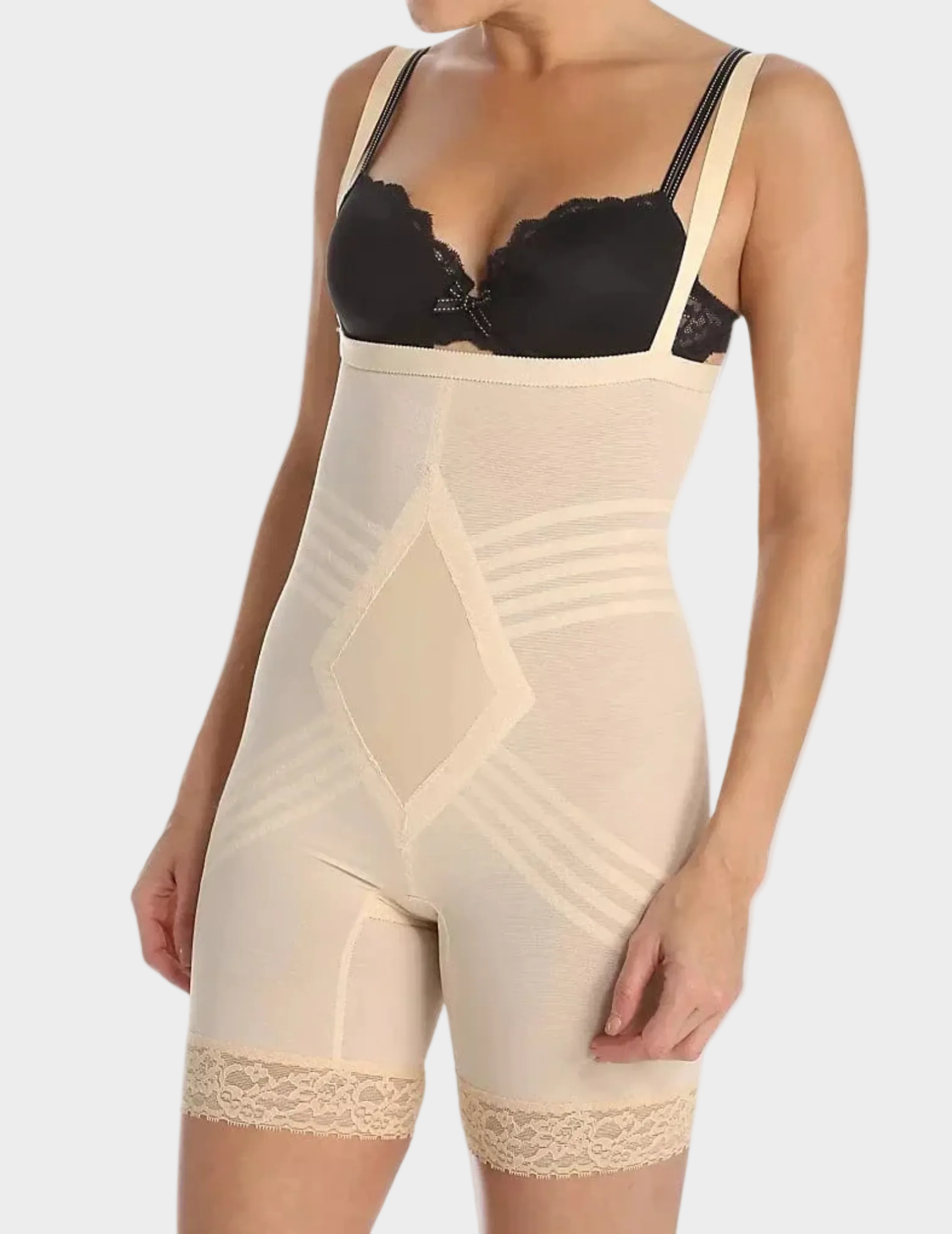 side view of model wearing RAGO Style 9070 in Beige