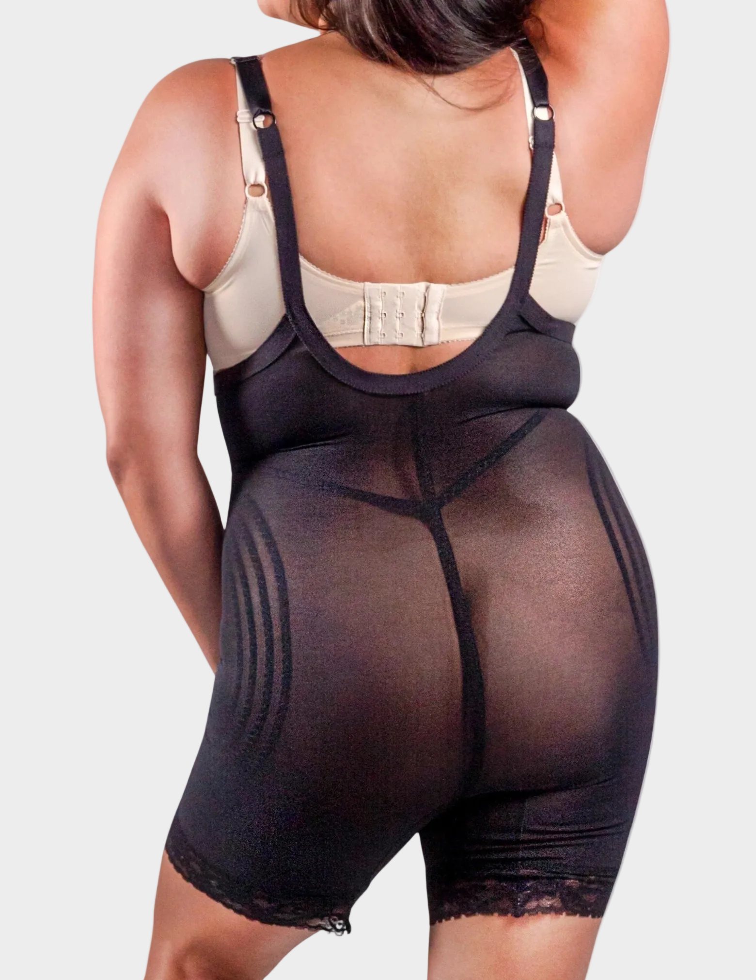 back view of plus-size model wearing RAGO Style 9070 in Black