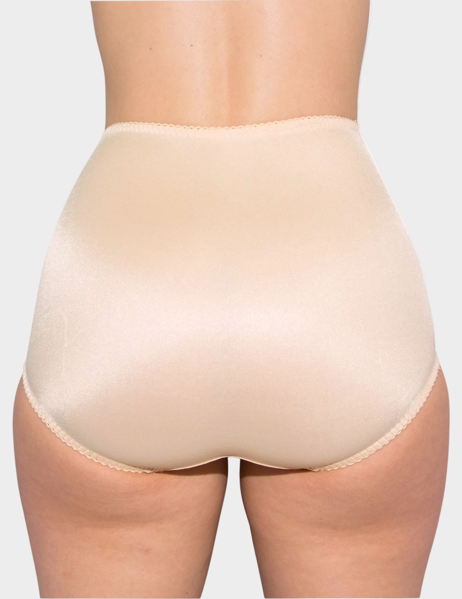 Back view of model wearing Rago 910 Beige smoothing panty