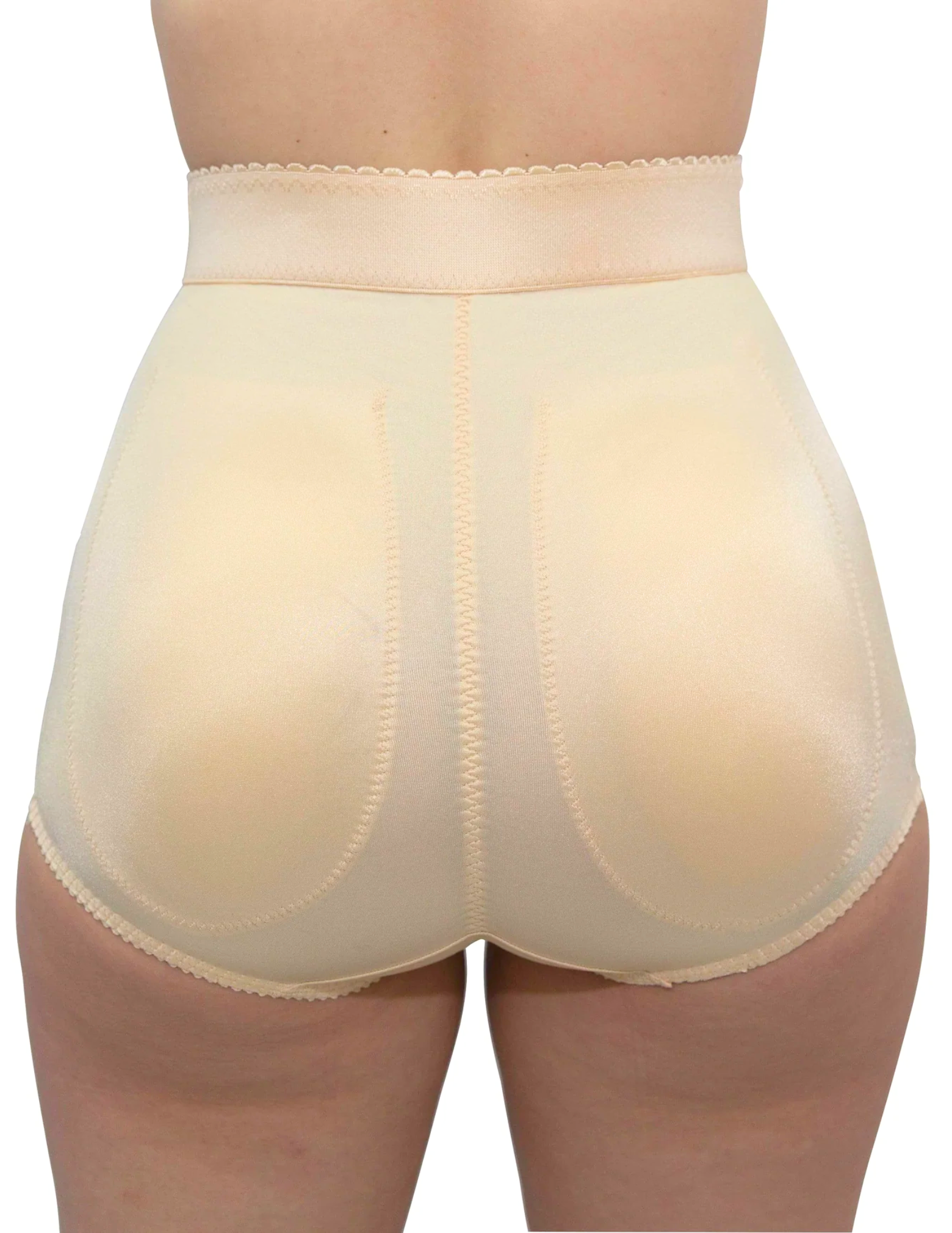 back view of model wearing beige Rago 915 padded panty