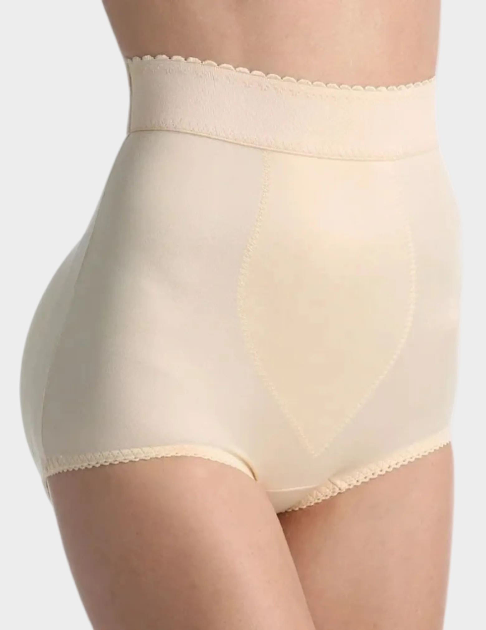 front view of model wearing beige Rago 915 padded panty