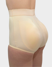 side view of model wearing beige Rago 915 padded panty