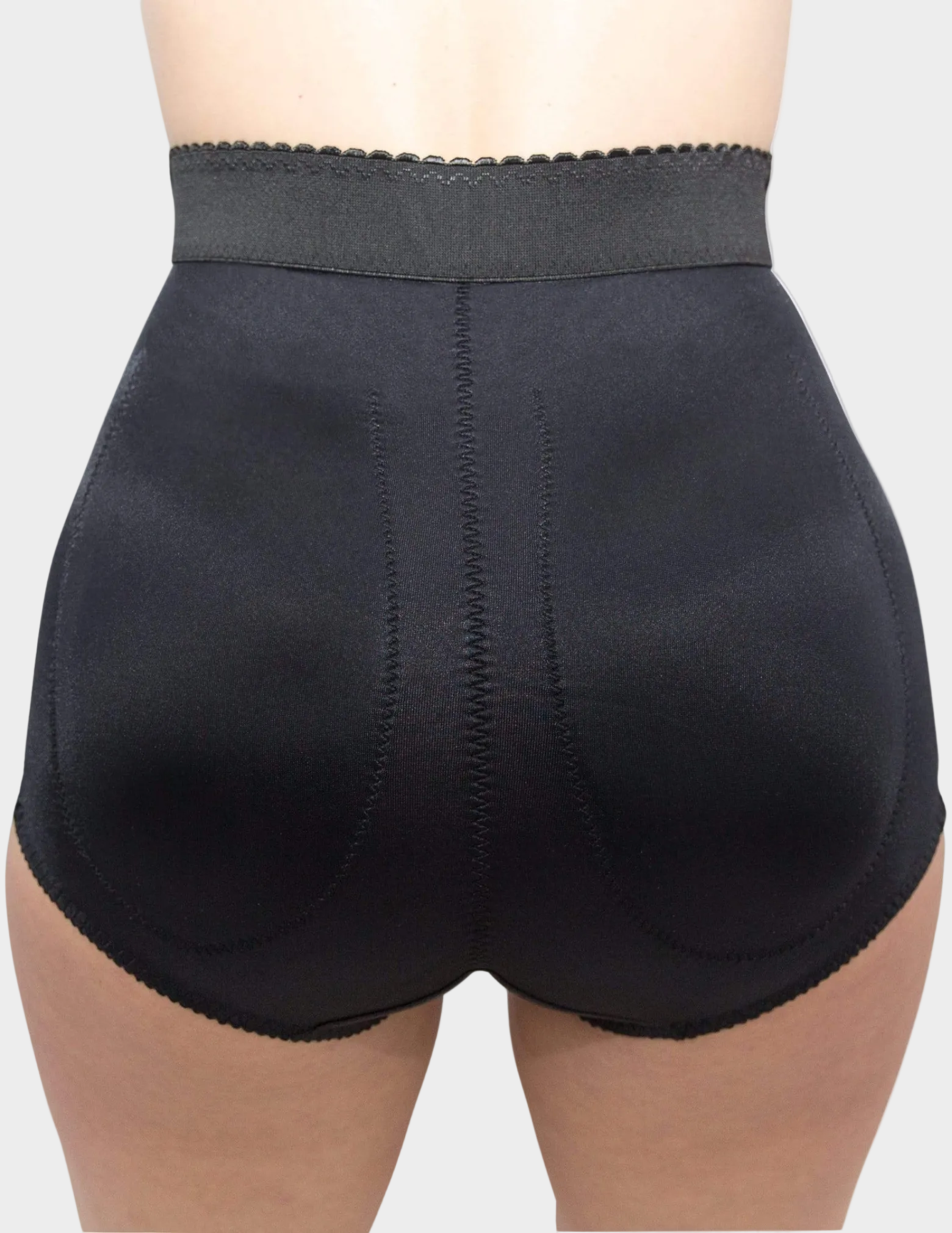 back view of model wearing black Rago 915 padded panty