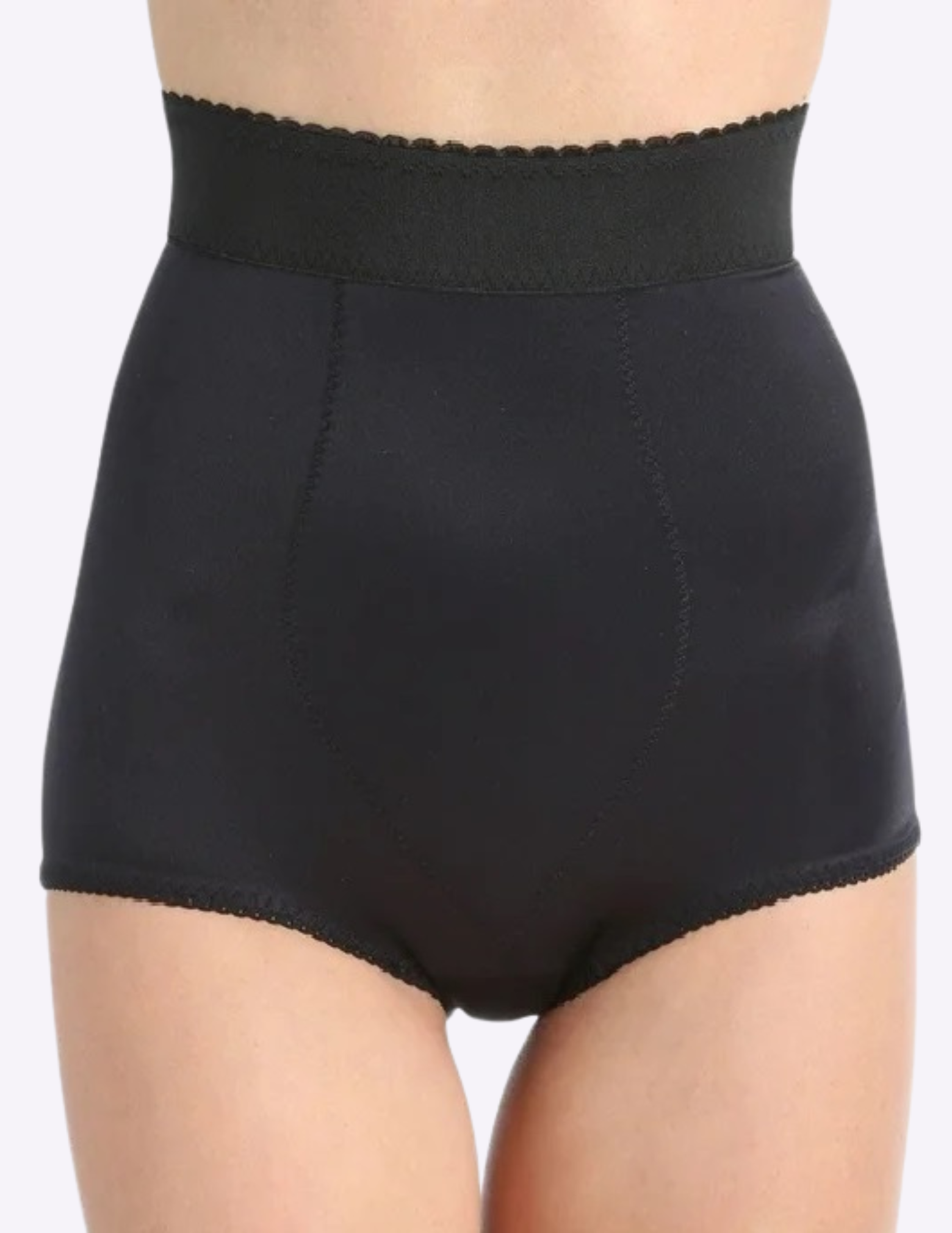 front view of model wearing black Rago 915 padded panty