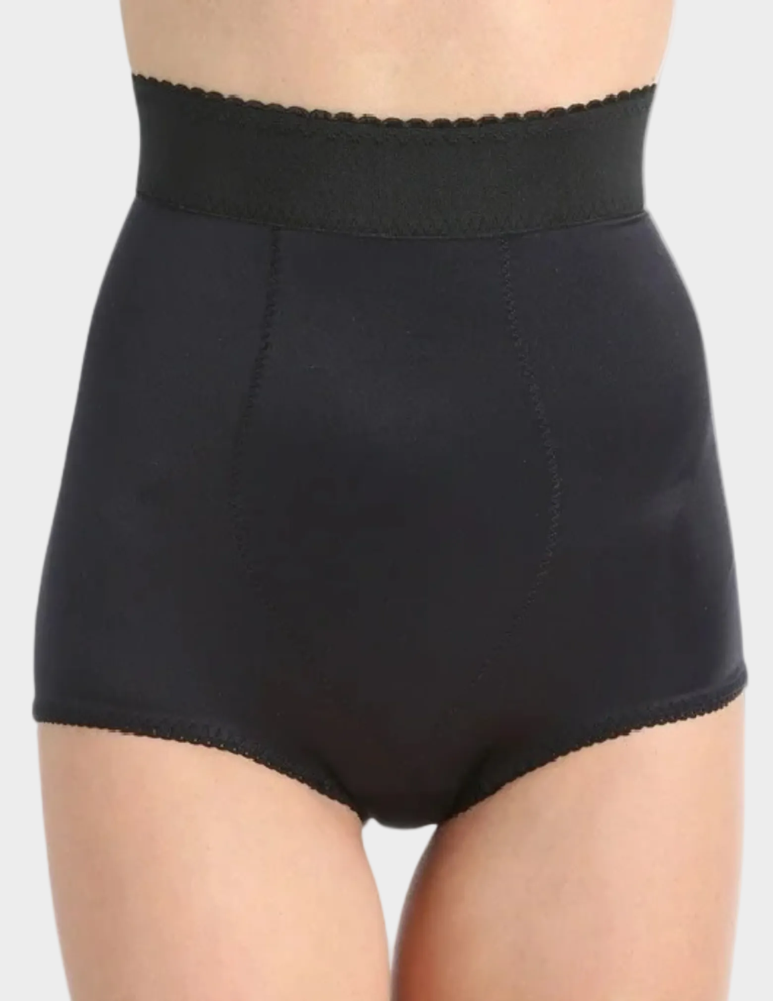 front view of model wearing black Rago 915 padded panty