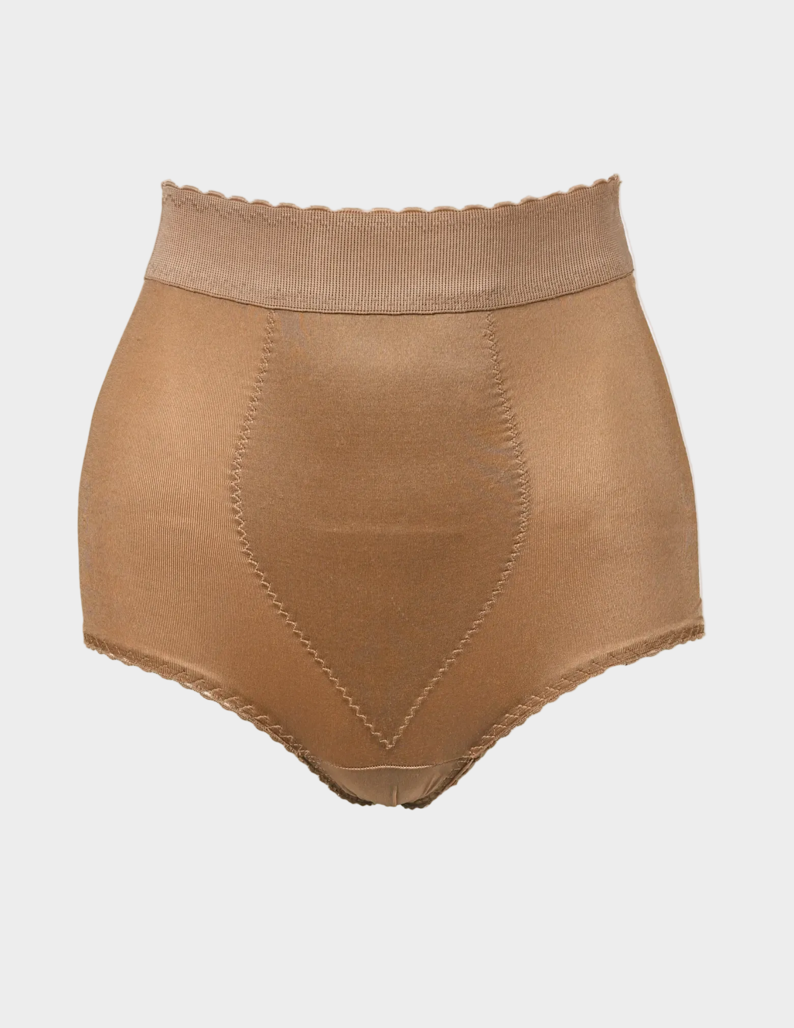 front view of mocha Rago 915 padded panty on a white background