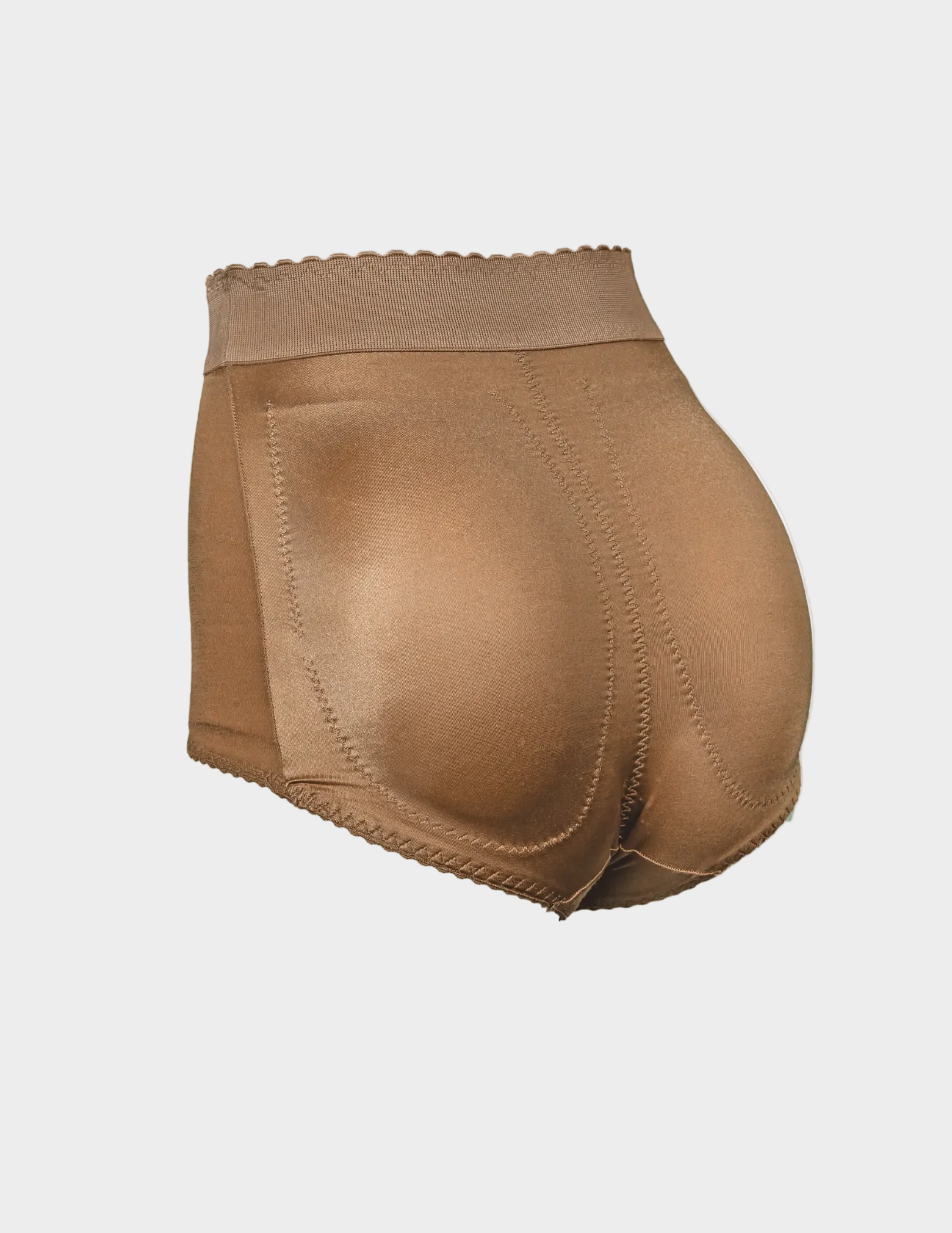 back view of mocha Rago 915 padded panty on a white background