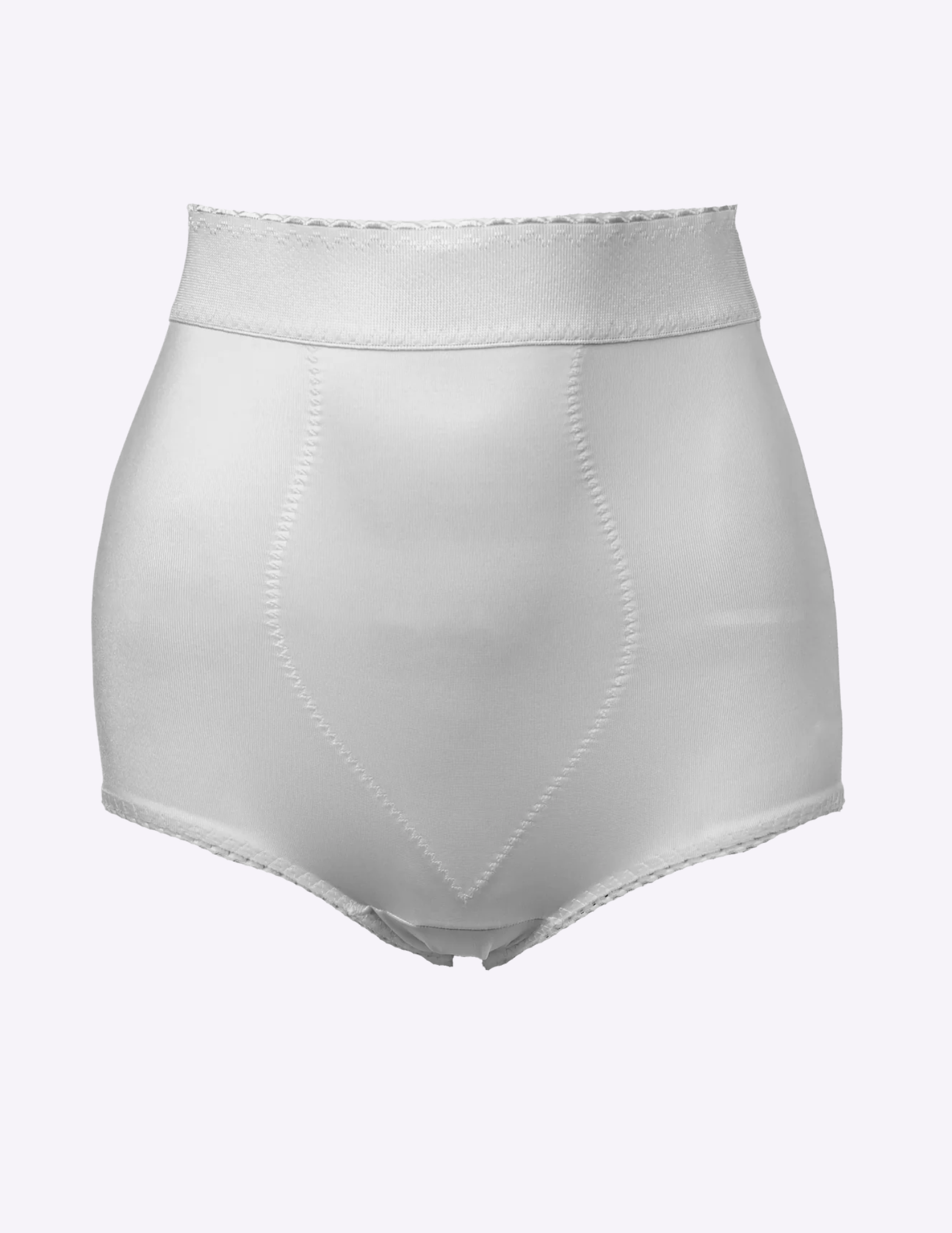 front view of white Rago 915 padded panty on a white background