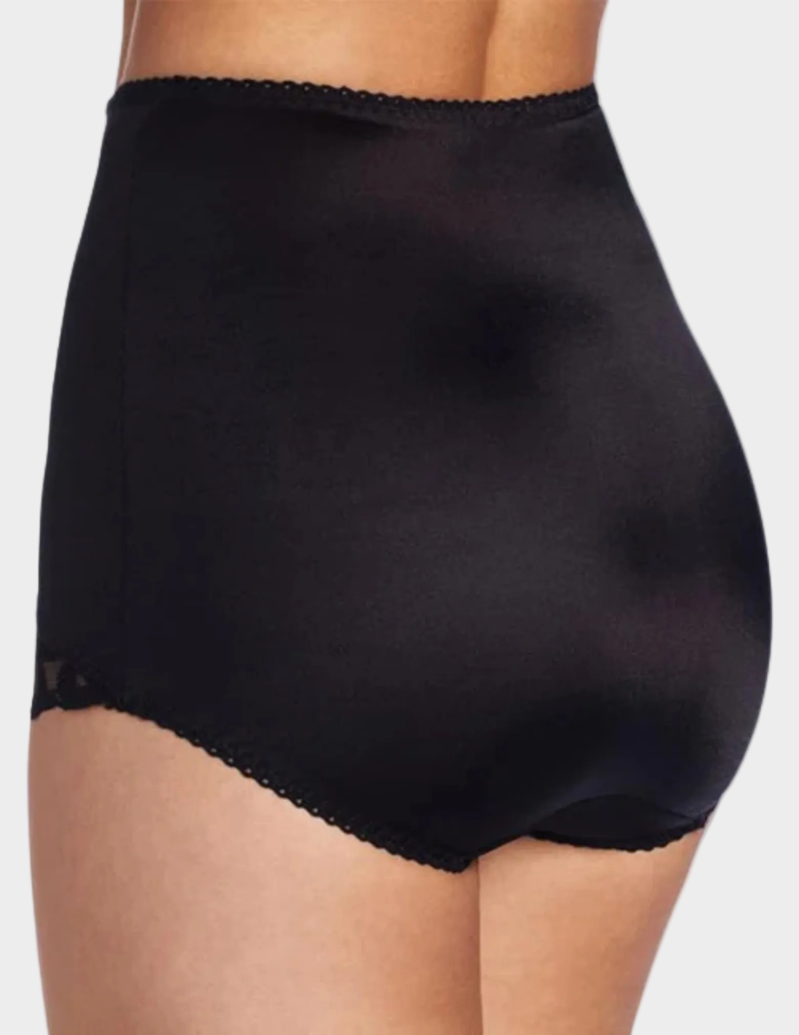 Back view of a model wearing Rago 919 black shaping panty