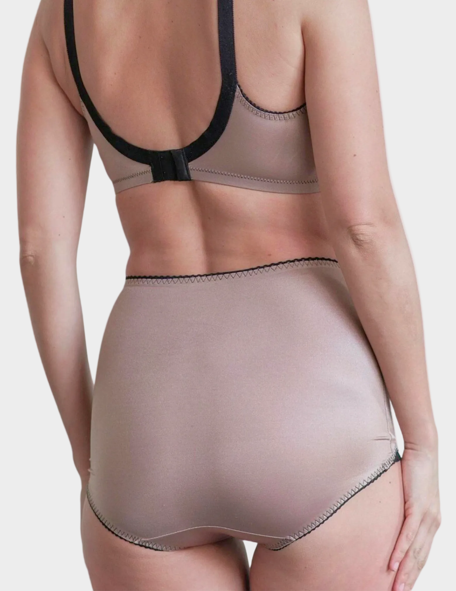 Back view of a model wearing Rago 919 mocha shaping panty