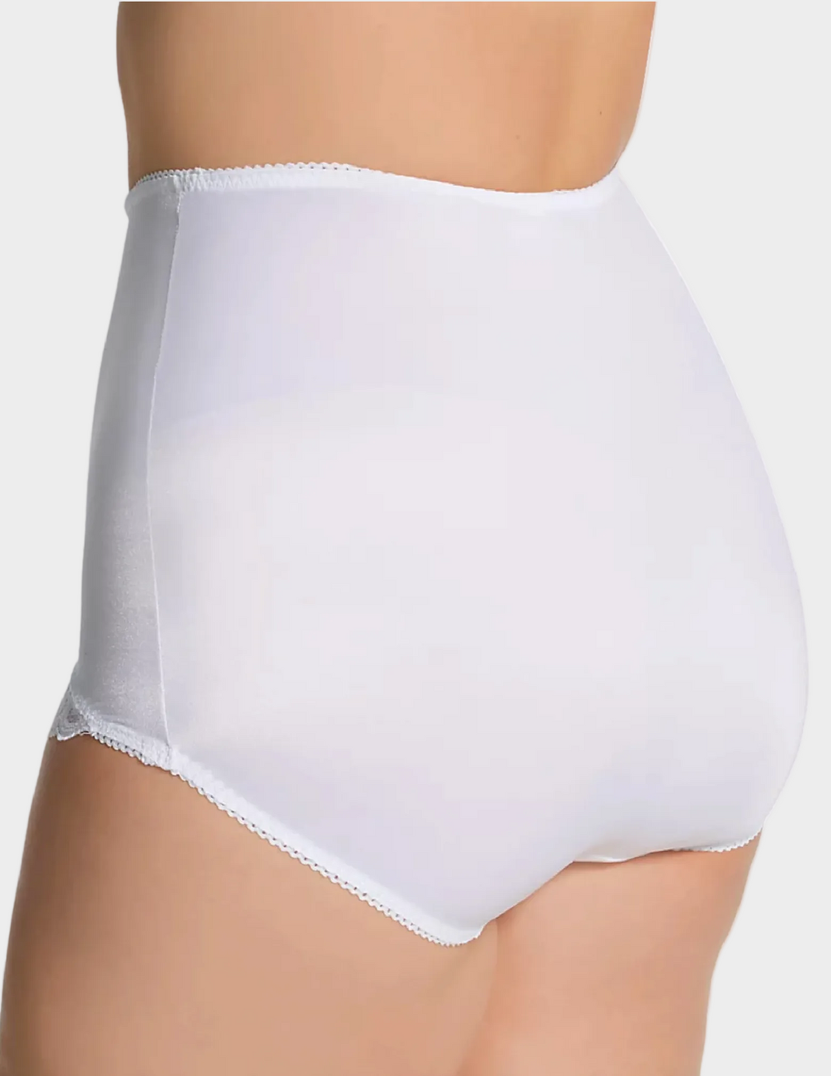 Back view of a model wearing Rago 919 white shaping panty