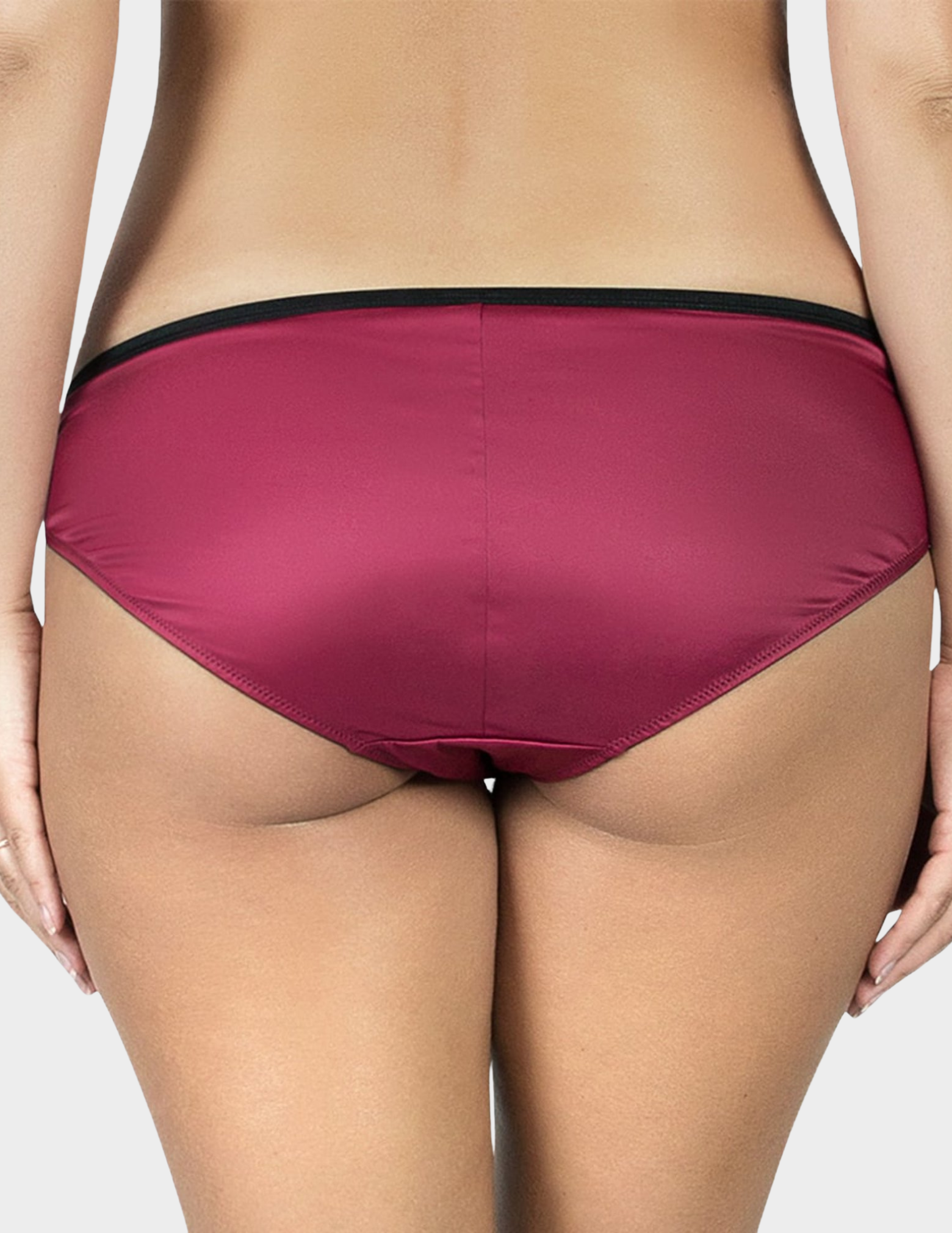 Back view of a model wearing Parfait Charlotte bikini panty in Rio Red