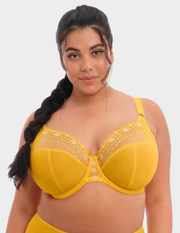 Front view of a model wearing Elomi Matilda plunge bra in daisy
