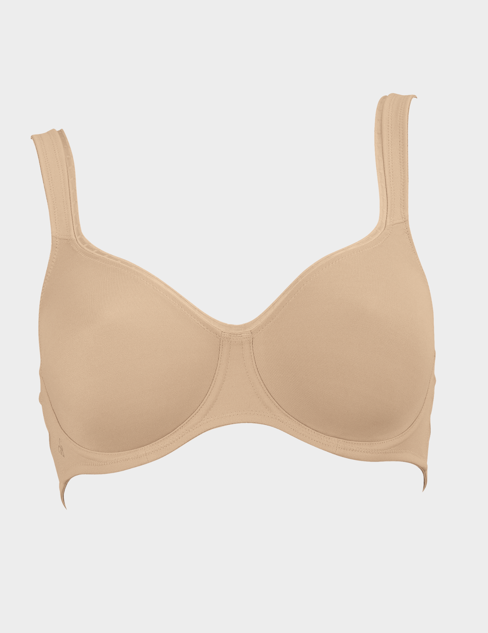 Front view of Anita Twin Firm bra in color Deep Sand