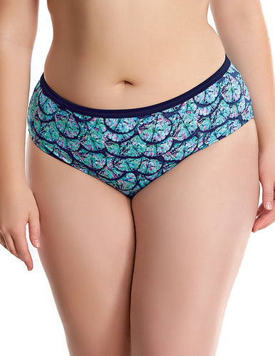 Elomi Abalone ES7083 Midnight Mid Rise Brief Swimwear front