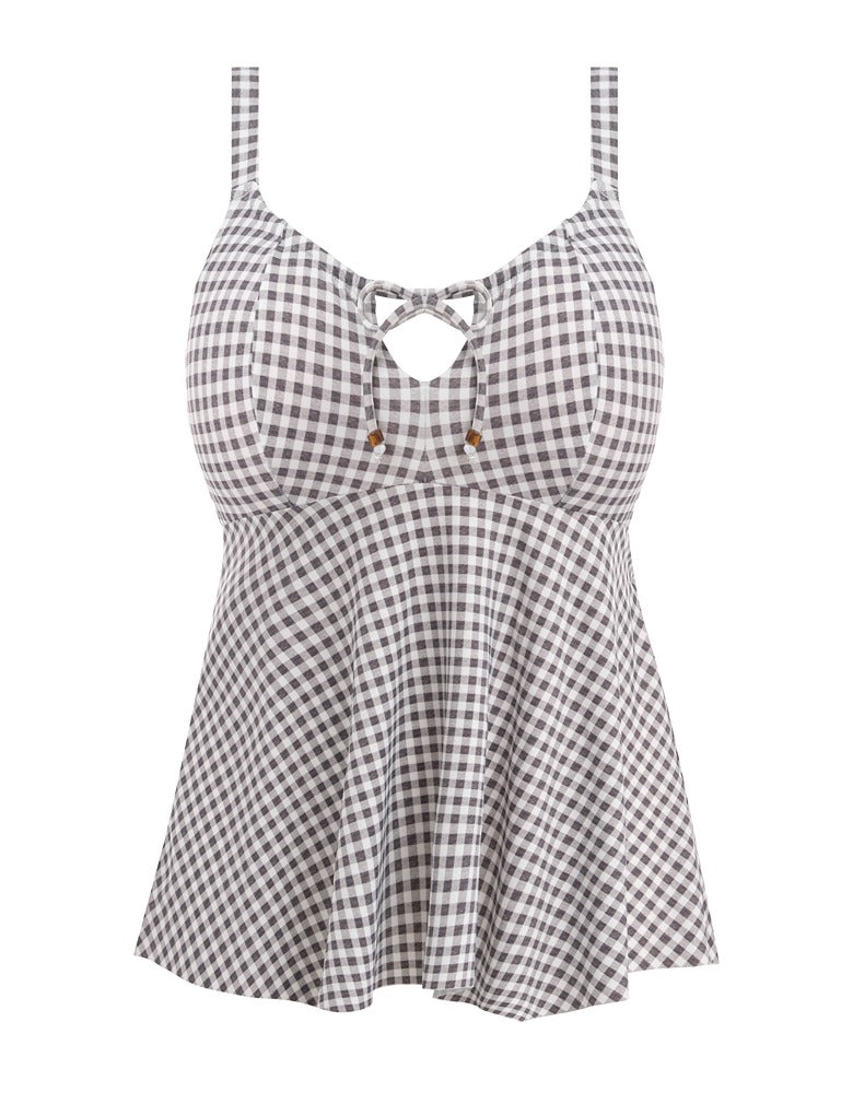 Elomi ES800361 Checkmate Grey Marl Wire Free Moulded Tankini cutout