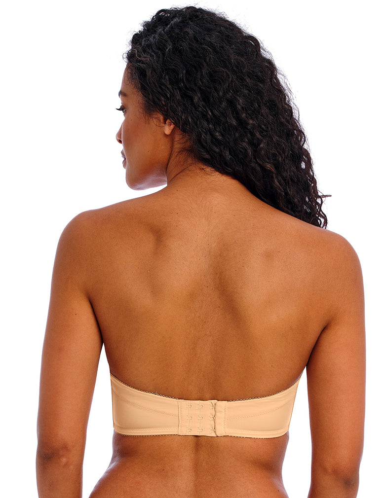 Freya Deco AA4233 Nude Underwire Molded Strapless Bra back view strapless