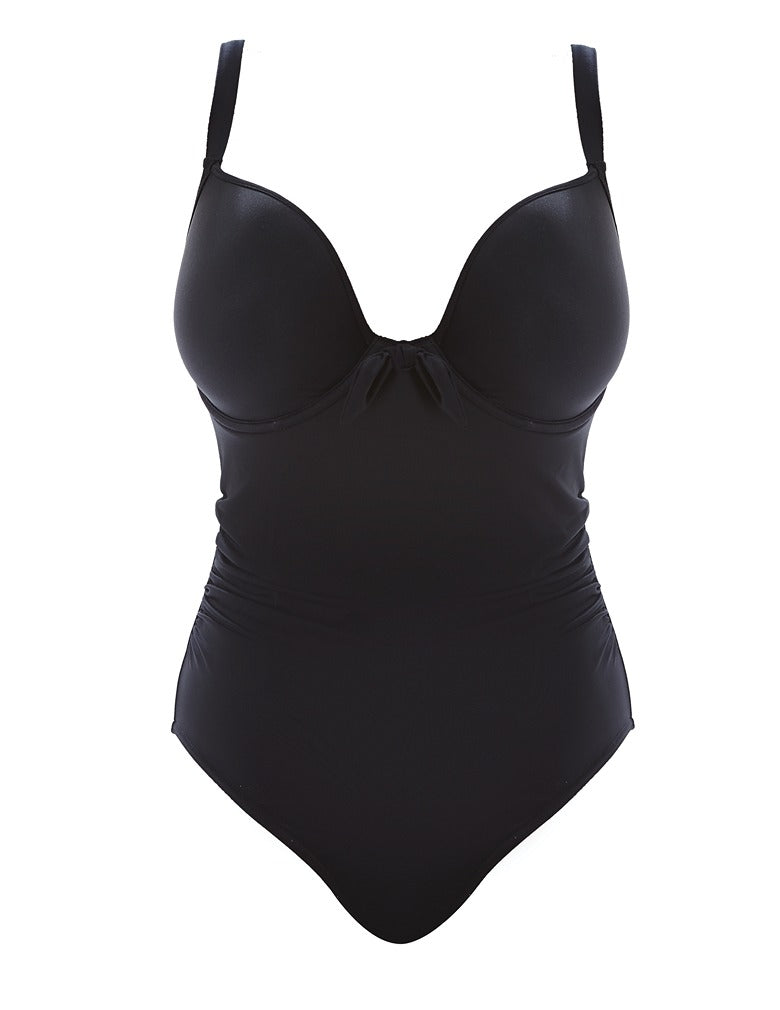 Freya Deco AS3870 Black Underwire Molded One Piece SwimSuit cutout