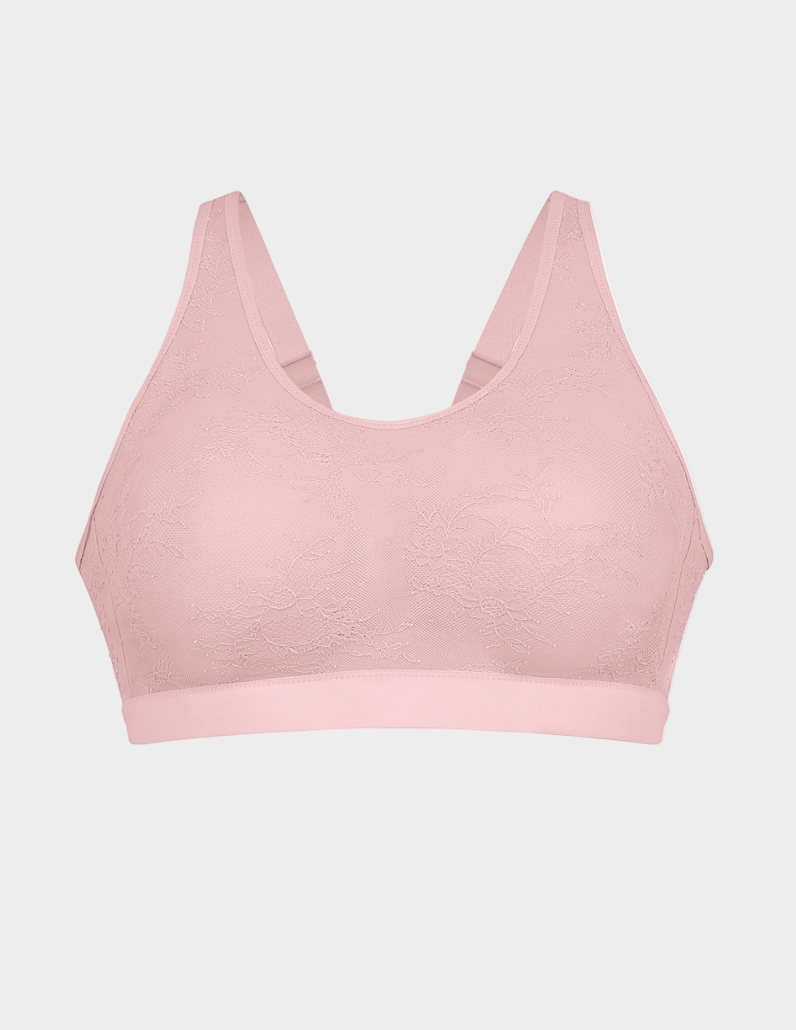 Light Pink bra on a light gray background