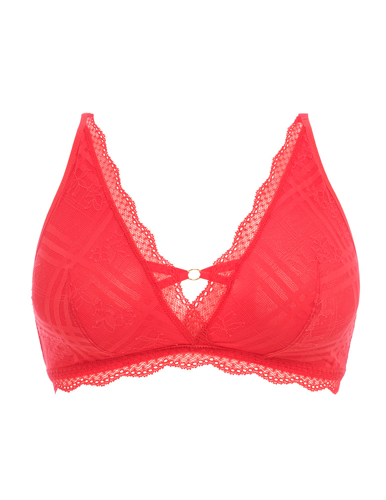 Freya Fatale AA401417CRD Chili Red Wire Free Bralette cutout