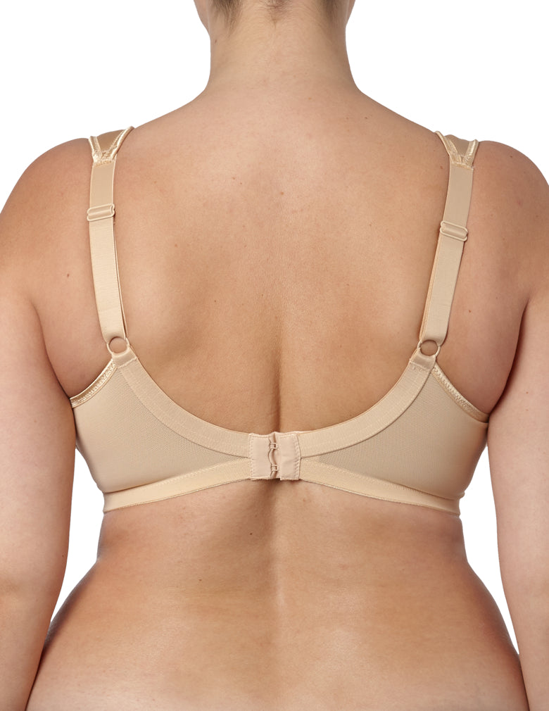 Goddess Hannah GD6131 Nude Underwire Molded Side Support Bra back view