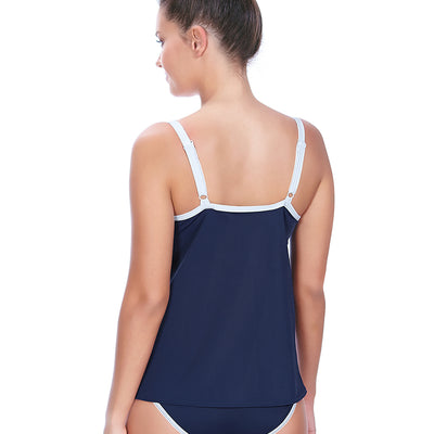 Freya AS3858 In The Navy Marine Underwire Molded Tankini Swim Top back view