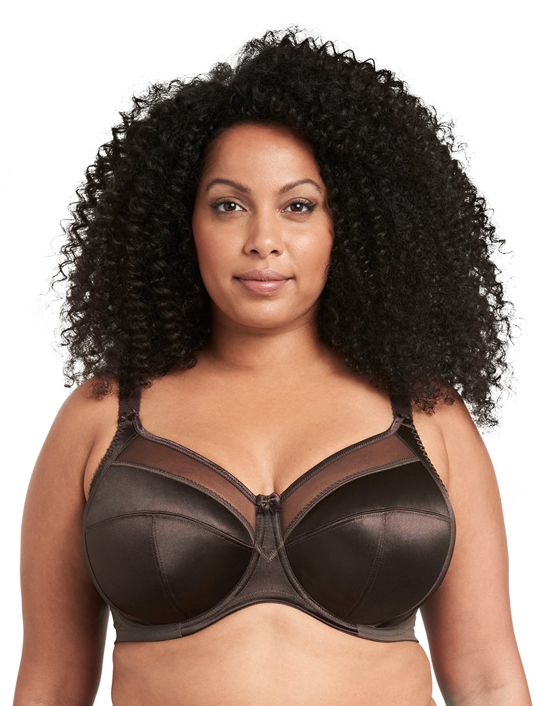 Goddess Keira GD6090 Chocolate Underwire Banded Bra front view