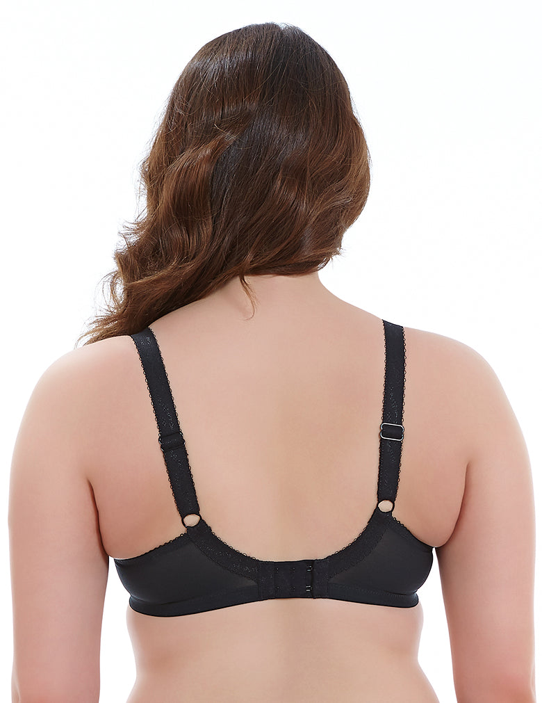 Goddess Michelle GD5000 Black Underwire Padded Banded Bra back view