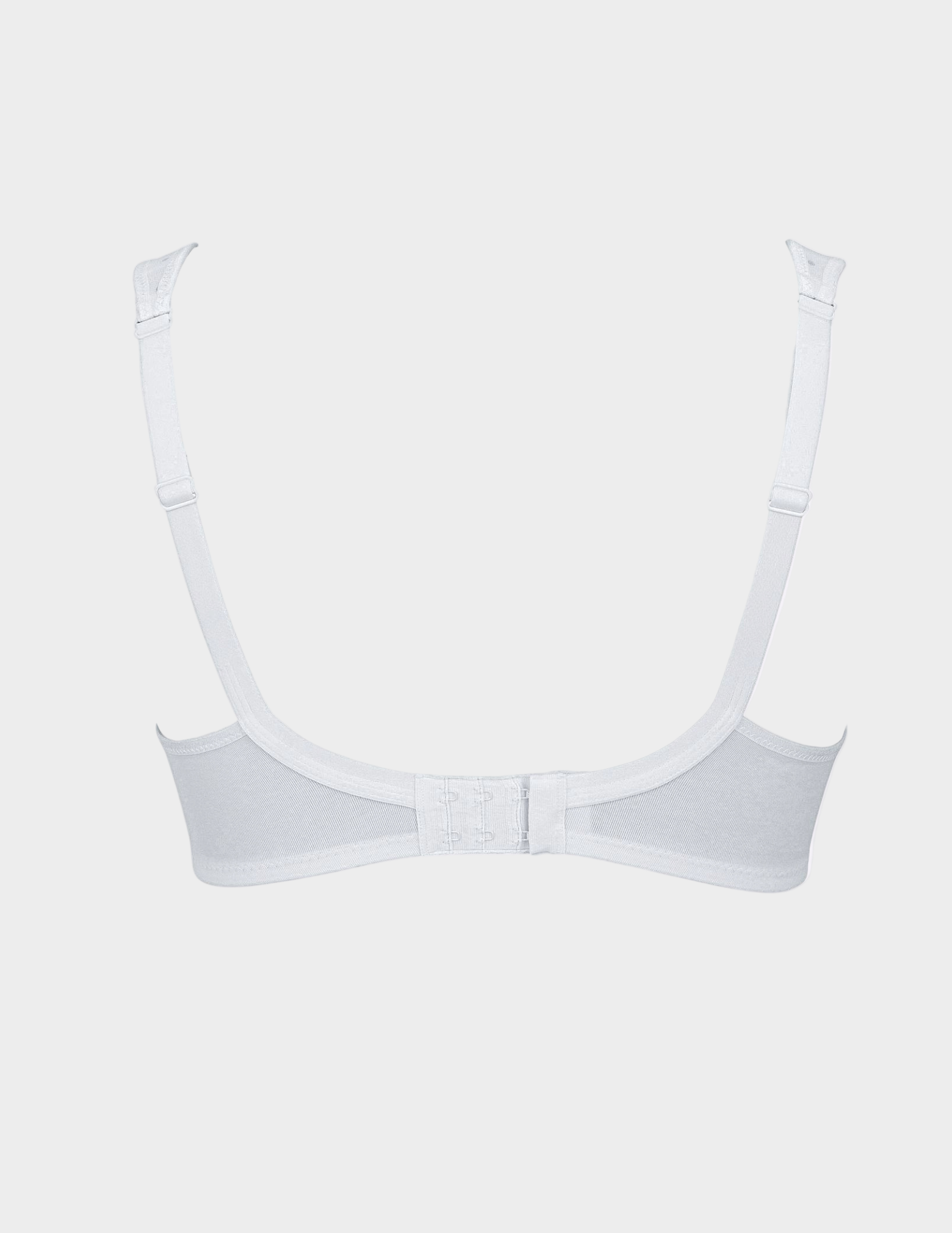 White bra on a light gray background