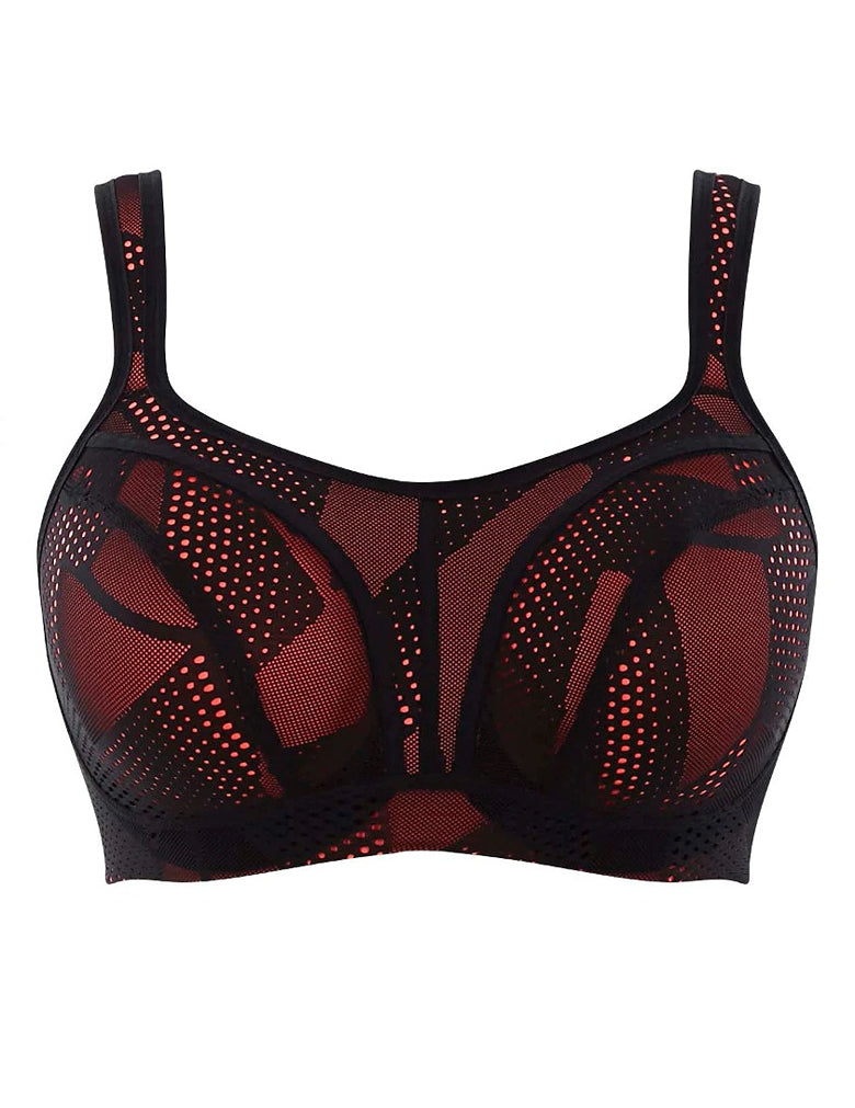 Panache 5021 Black Coral Covertible Underwire Sports Bra cutout