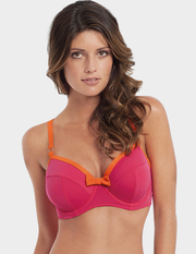 Front view of a model wearing Panache Isobel bikini top