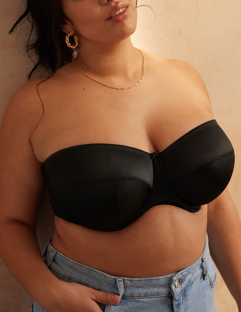 DELIMIRA Women's Underwire Convertible Strapless Bra Plus Size Non