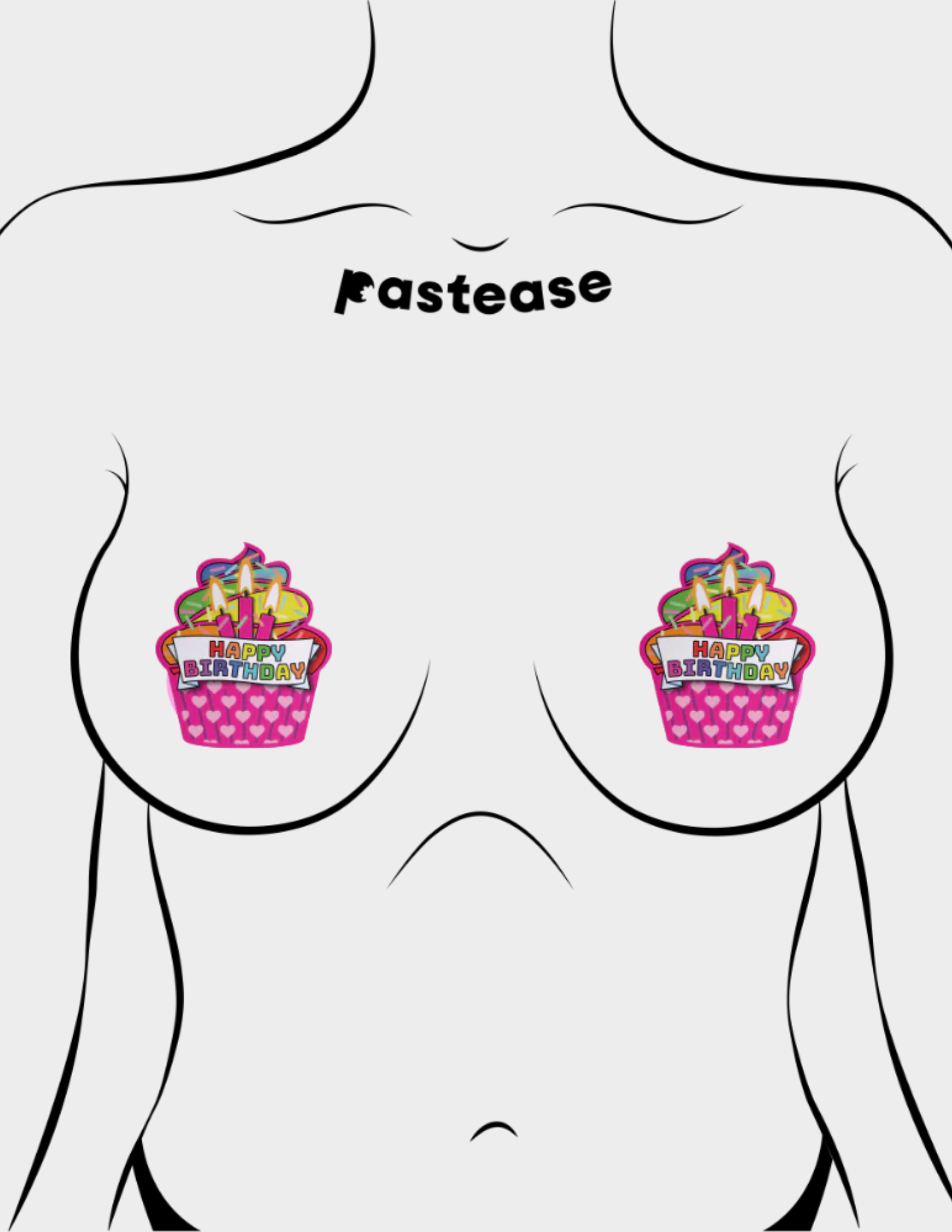 Cupcake Happy Birthday Nipple Covers